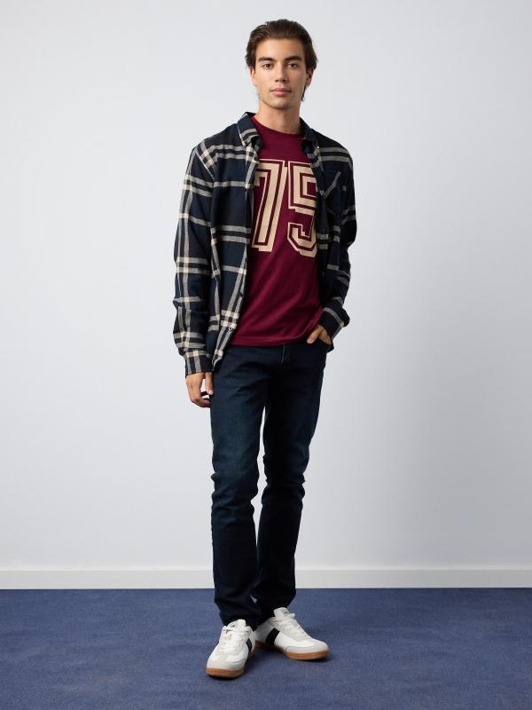 In Side Camisa De Franela Cuadros