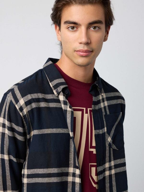 In Side Camisa De Franela Cuadros