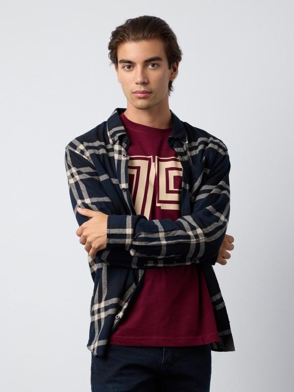 In side Camisa de franela cuadros