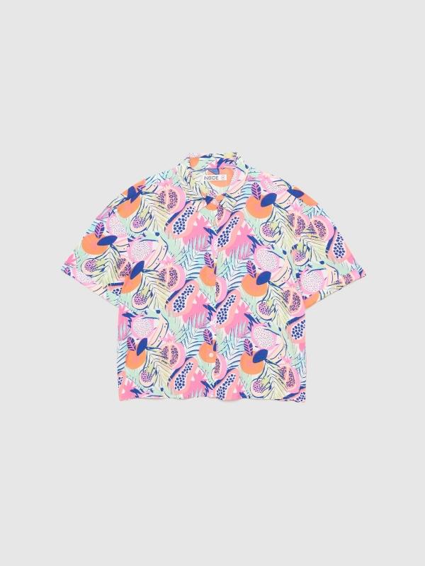 In Side Camisa Estampado Tropical