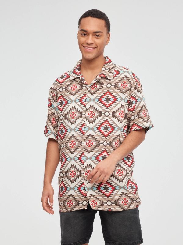 In side Camisa étnica allover