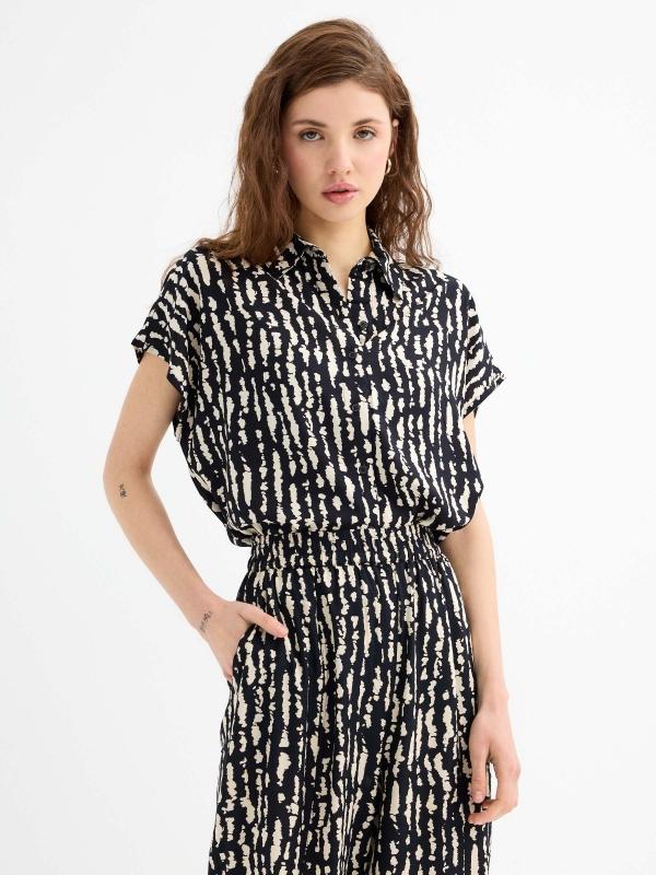 In side Camisa manga corta estampada