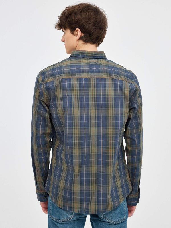 In Side Camisa Regular Cuadros Azul