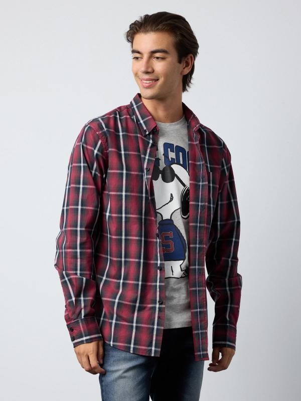 In Side Camisa Regular De Cuadros