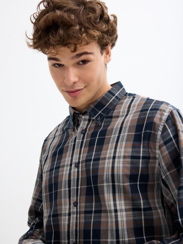 In Side Camisa Regular Estampado Cuadros