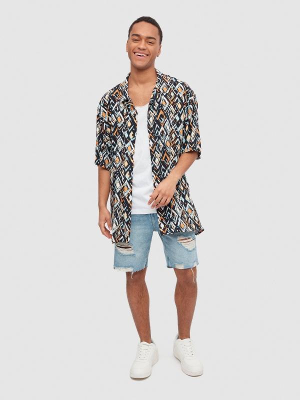 In Side Camisa Rombos