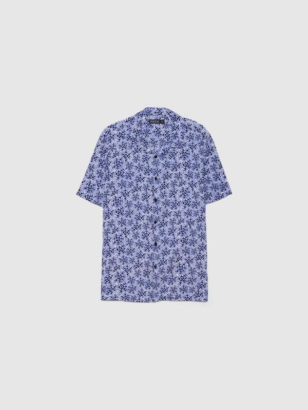 In Side Camisa Tie Dye Geométrico