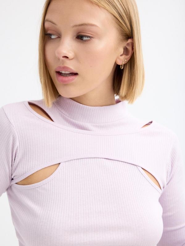 In Side Camiseta Ajustada Crop Cut Out