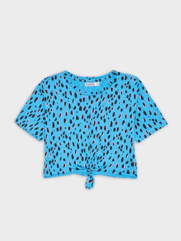 In Side Camiseta Animal Print Con Nudo