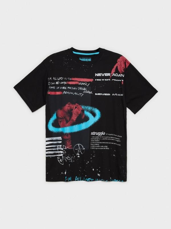 In Side Camiseta Blanca De Graffiti