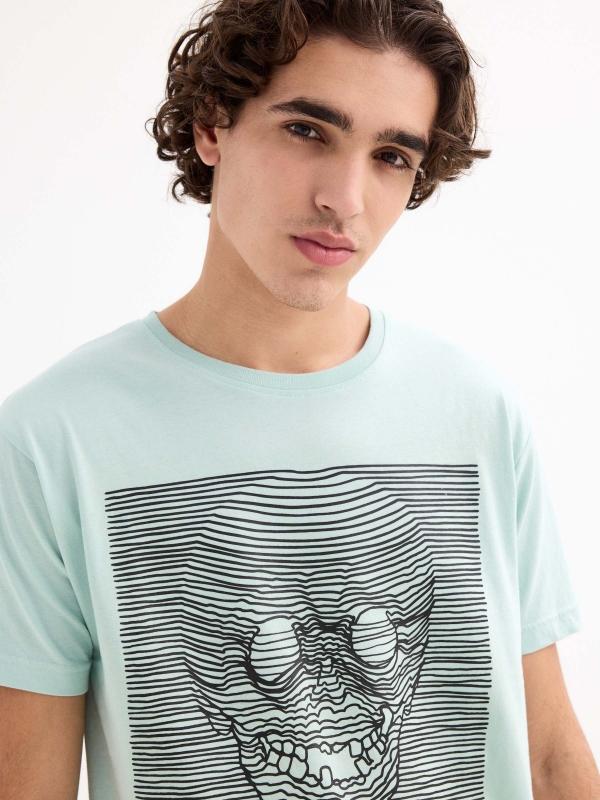 In Side Camiseta Calavera Líneas