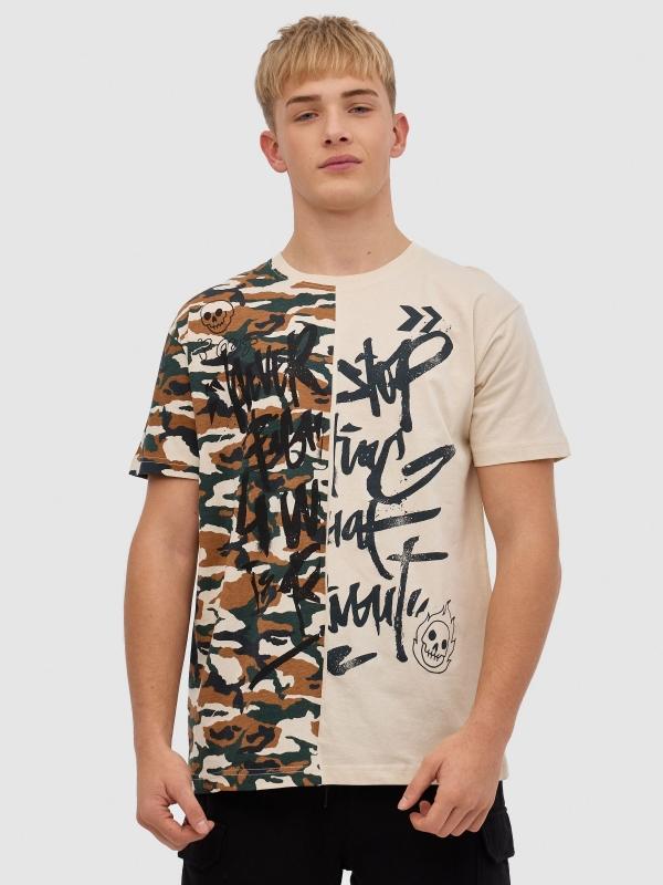 In side Camiseta camuflaje graffiti