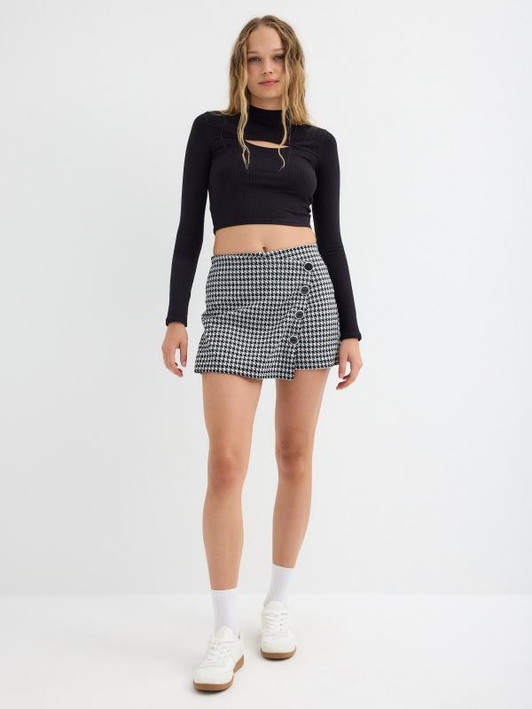 In Side Camiseta Canalé Escote Cut Out