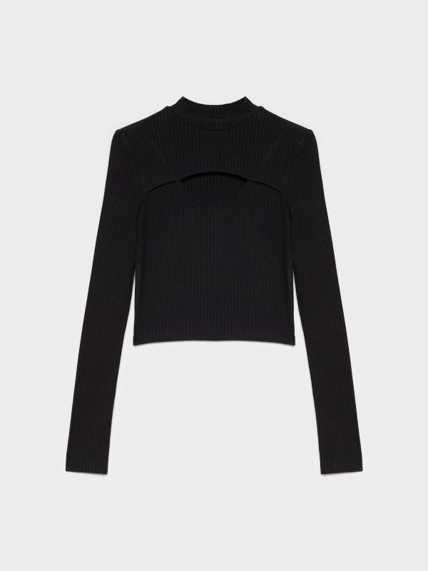 In Side Camiseta Canalé Escote Cut Out