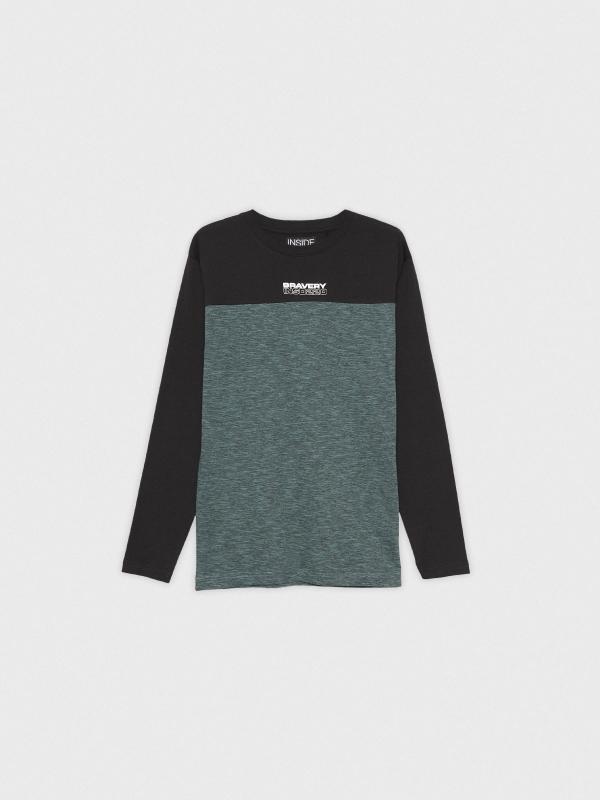 In Side Camiseta Color Block Con Texto