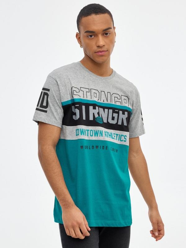 In Side Camiseta Color Block Gráfico