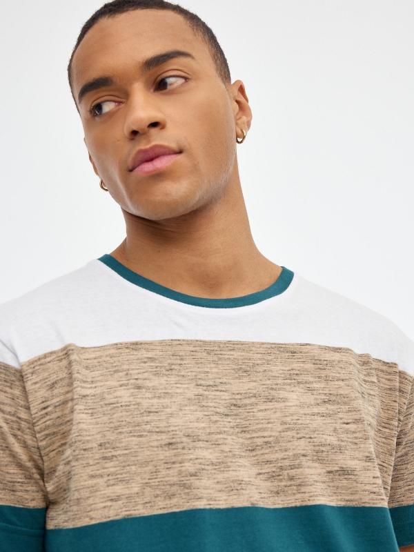 In Side Camiseta Color Block Print