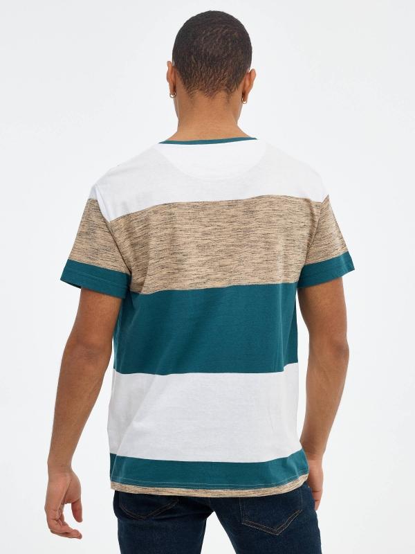 In side Camiseta color block print