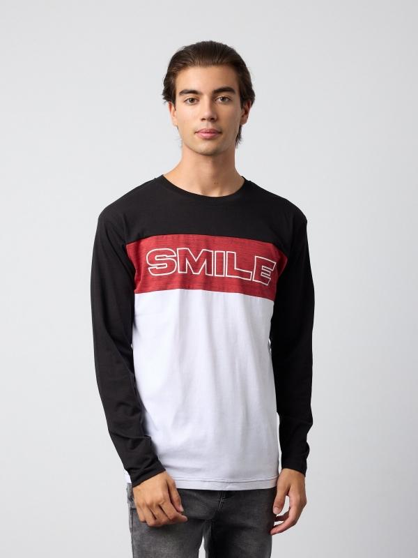 In side Camiseta color block Smile
