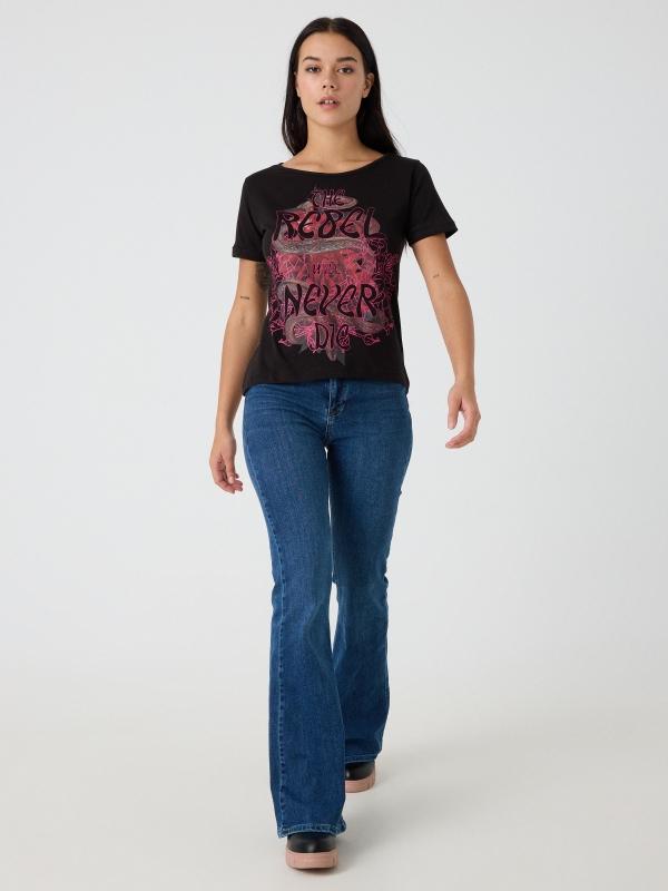 In Side Camiseta Con Estampado