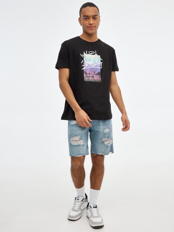 In Side Camiseta Con Foto Y Grafiti