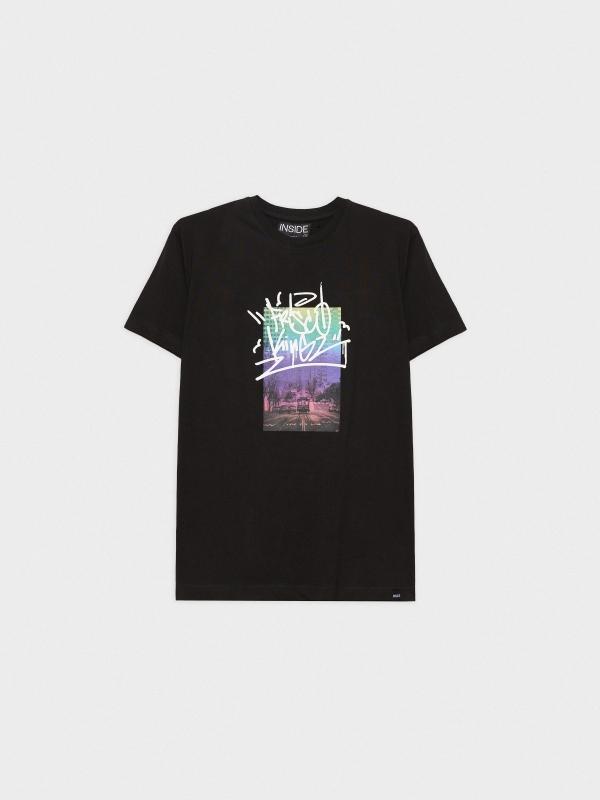 In Side Camiseta Con Foto Y Grafiti