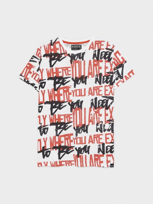 In Side Camiseta Con Texto Estampado
