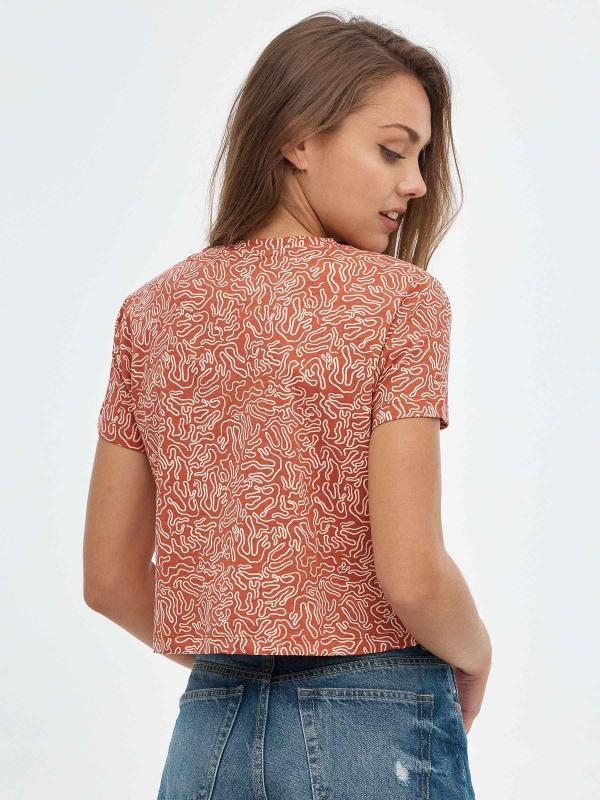 In Side Camiseta Crop All Over Print