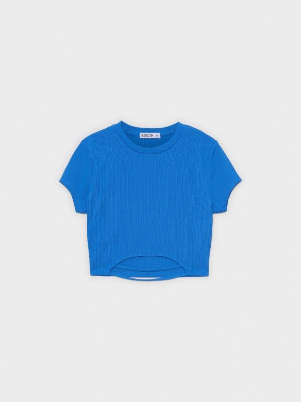 In Side Camiseta Crop Azul