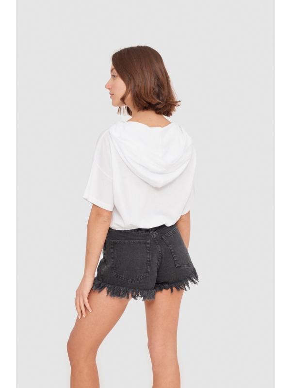 In Side Camiseta Crop Capucha