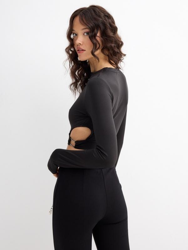 In Side Camiseta Crop Con Cut Out