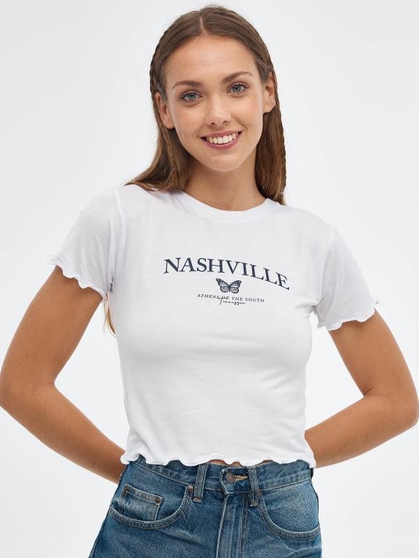 In Side Camiseta Crop Curly Nashville