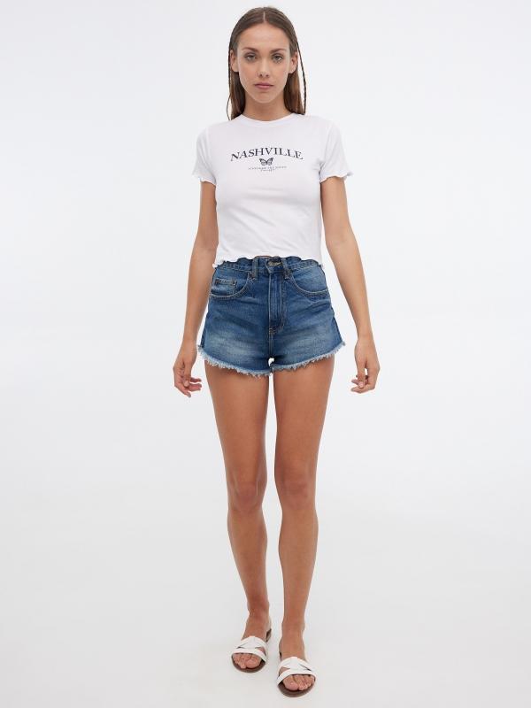 In Side Camiseta Crop Curly Nashville