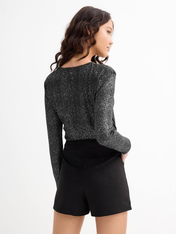 In Side Camiseta Crop Cut Out De Lurex