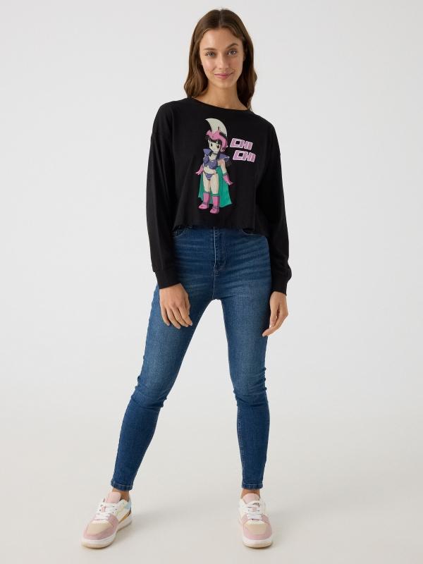 In Side Camiseta Crop Dragon Ball