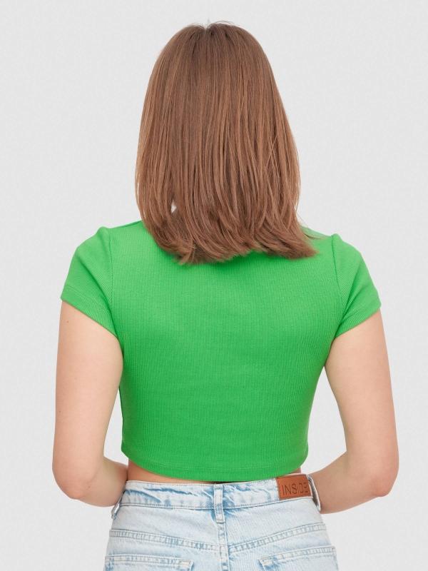 In Side Camiseta Crop Escote Cuadrado