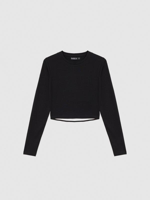In Side Camiseta Crop Espalda Abierta