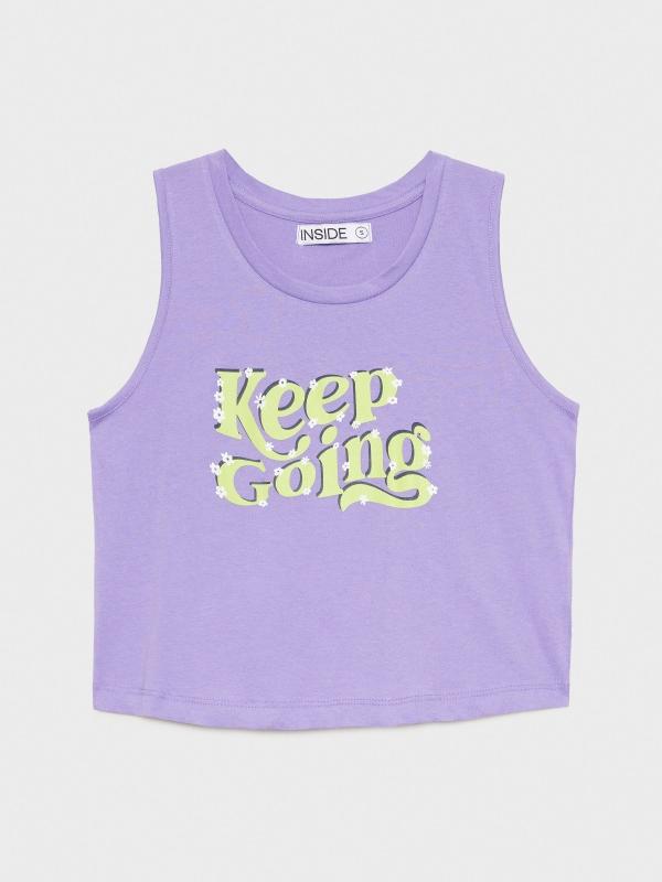 In Side Camiseta Crop Keep Going