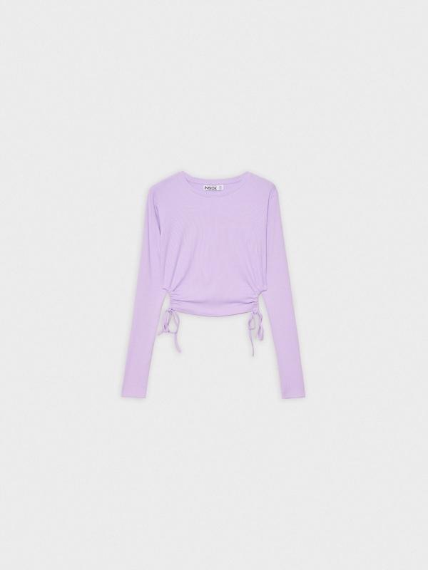 In Side Camiseta Crop Lace Up Lateral