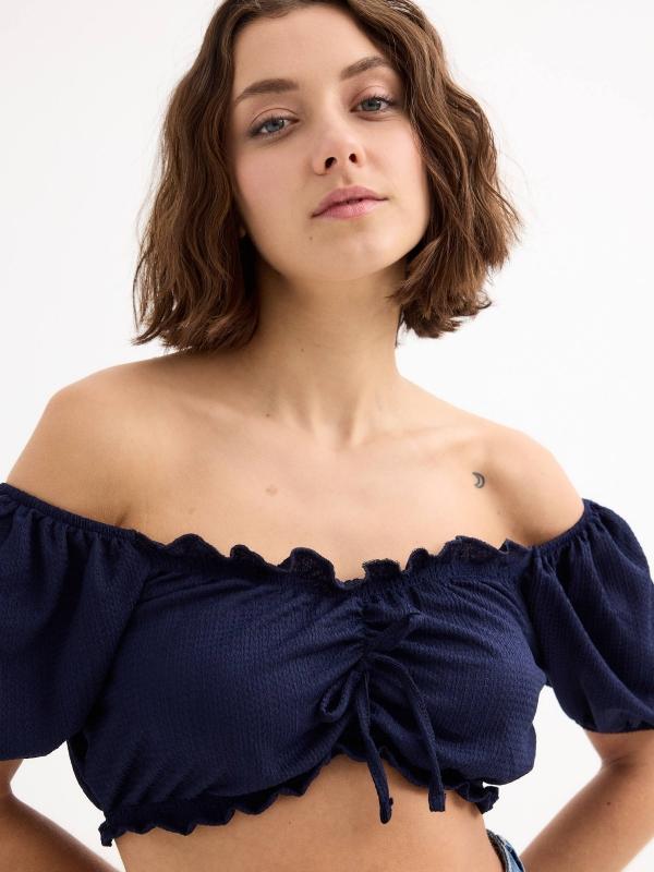 In Side Camiseta Crop Lazo