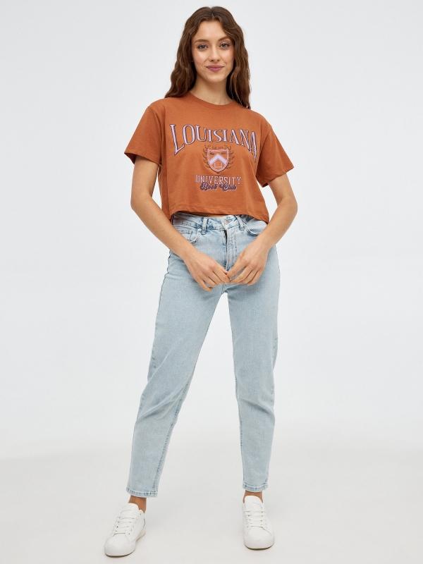 In Side Camiseta Crop Lousiana