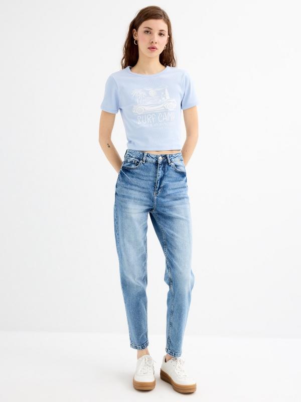 In Side Camiseta Crop Manga Corta Surf Camp