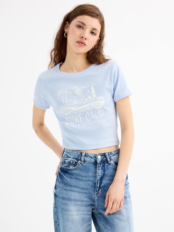 In side Camiseta crop manga corta surf camp