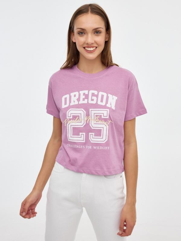 In Side Camiseta Crop Oregon 25
