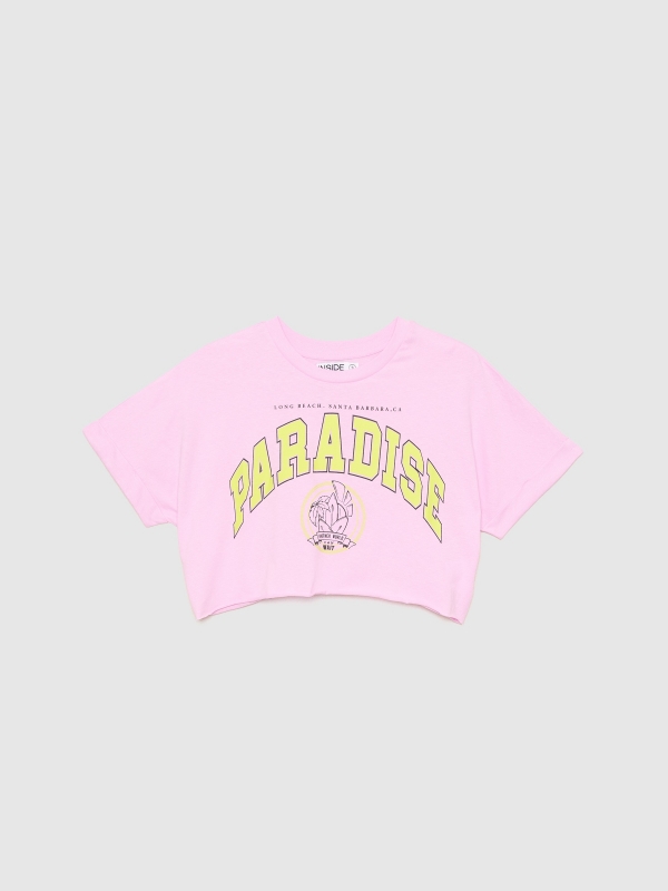 In Side Camiseta Crop Paradise