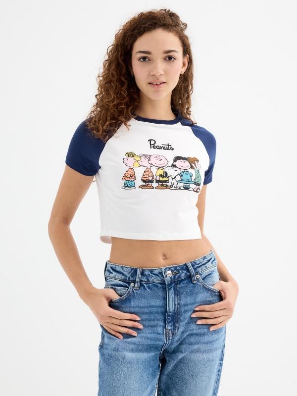 In side Camiseta crop Peanuts