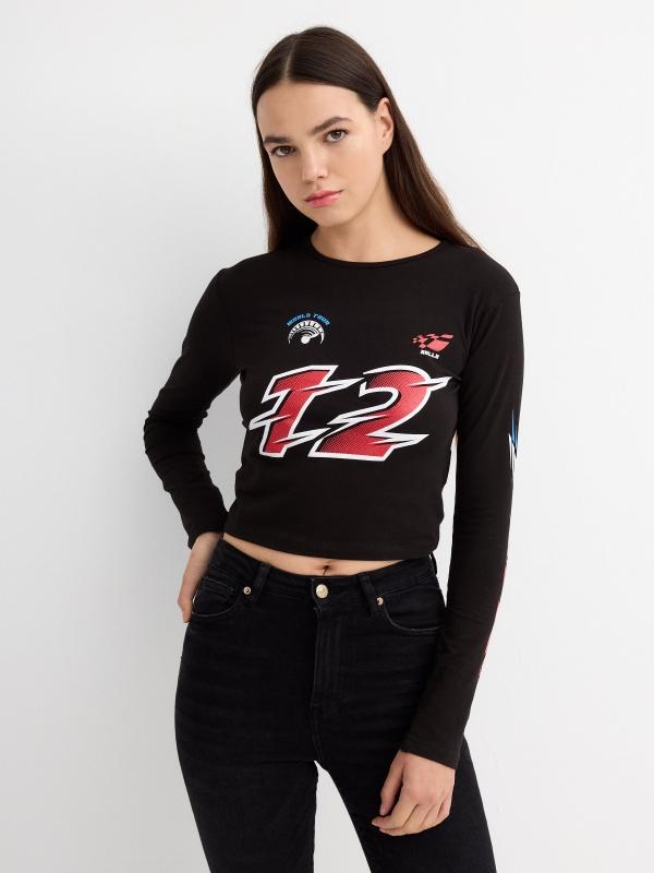 In side Camiseta crop Speed