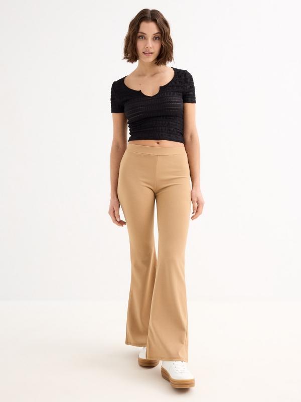 In Side Camiseta Crop Textura