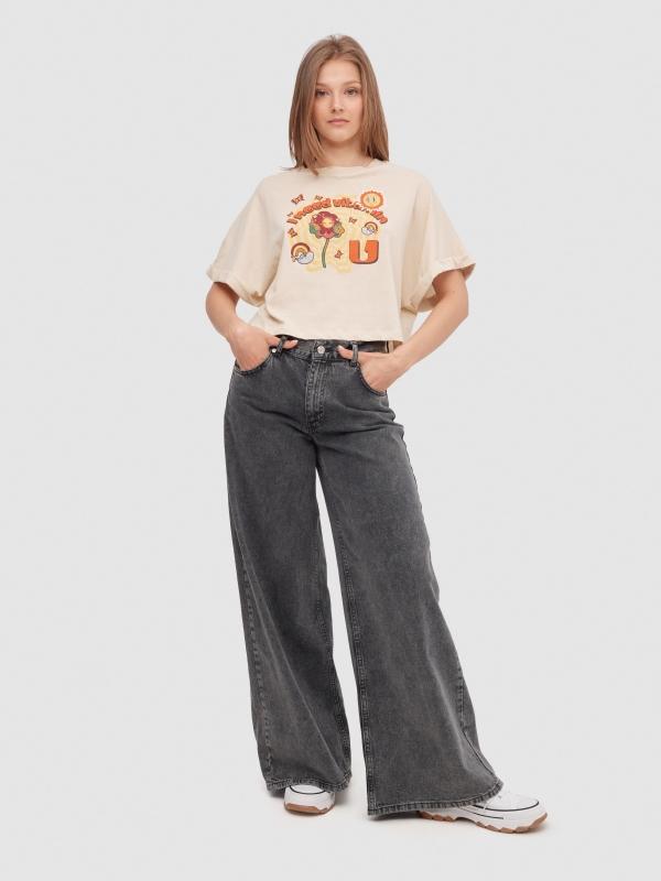 In Side Camiseta Crop Vitamina