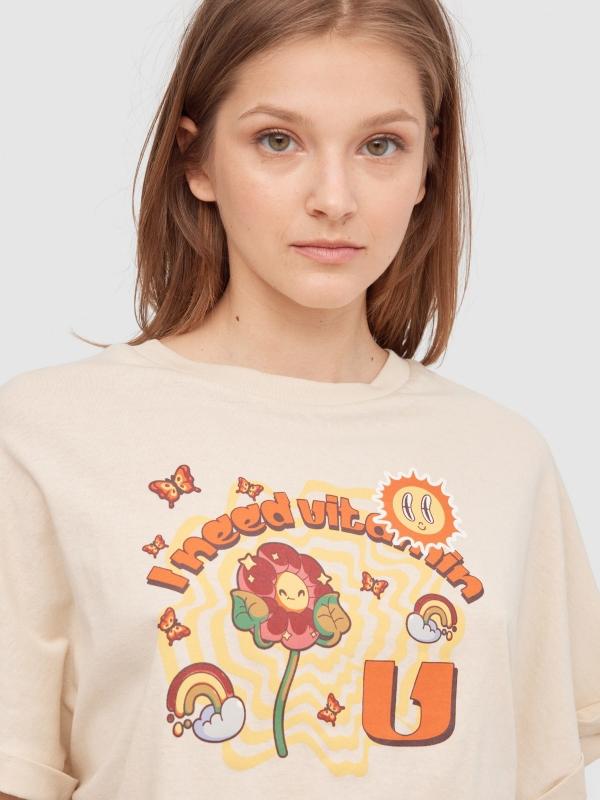 In Side Camiseta Crop Vitamina